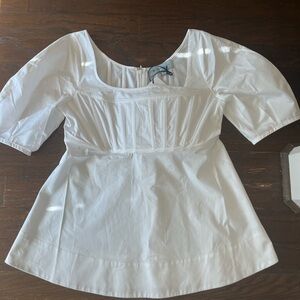 Tuckernuck Boned Bodice White Shirt
